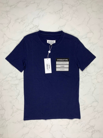 Pre-owned Maison Margiela Blue Stereotype T-shirt