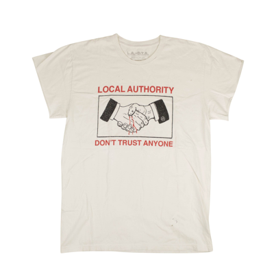Pre-owned Local Authority Nwt White Snake Shake Don't Trust Anyone Size L $150
