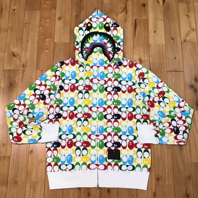 Pre-owned Bape X Coach Bape × Coach Shark Full Zip Hoodie In 