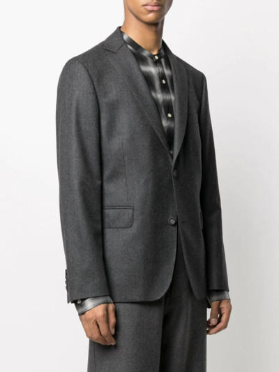 Pre-owned Officine Generale Aw20  375 Wool Flannel Jacket 52 In Grey