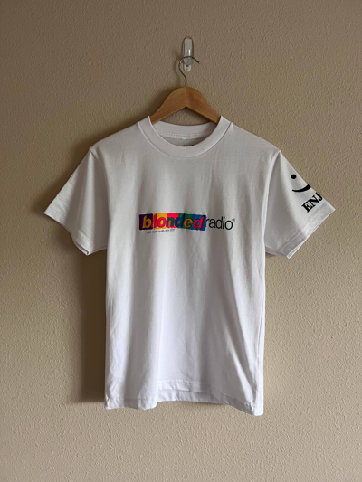 Pre-owned Band Tees X Frank Ocean Blonded Radio Classic Logo Lsd Tee In White
