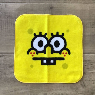 Pre-owned Bape × Spongebob Mini Towel In Yellow