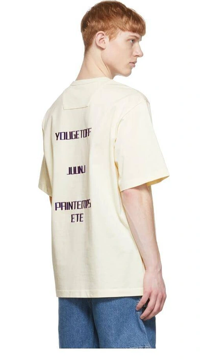 Pre-owned Juun.j Ss22  "you Get Off" Printed Tshirt Xl In Beige