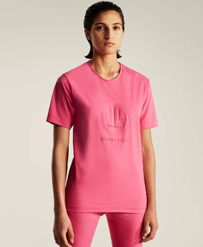 Pre-owned Martine Rose Ss22  Embossed Fitted Stretch Tshirt P L In Pink