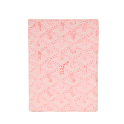 Pre-owned Goyard Pink Bi Fold Coated Canvas Passport Travel Card Holder