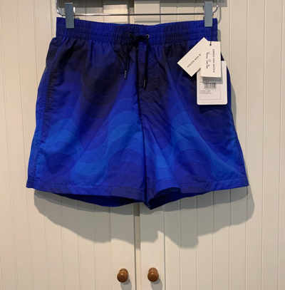 Pre-owned Dries Van Noten Ss'19 Verner Panton Swim Shorts In Blue