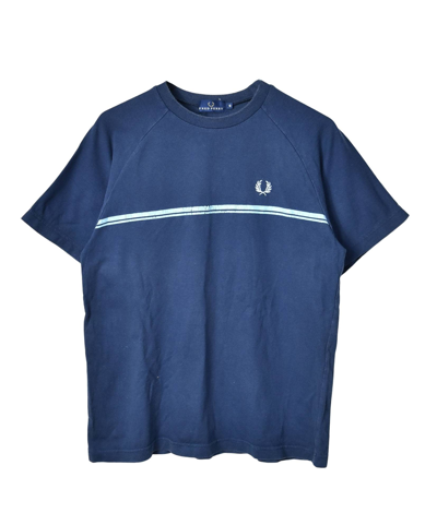 Pre-owned Fred Perry /logo T-shirt/27710 - 772 50 In Navy