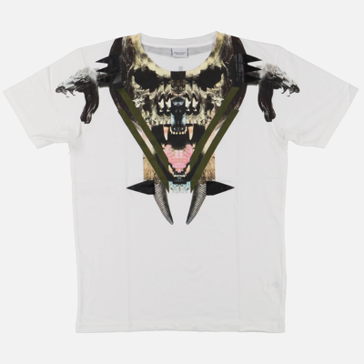 Pre-owned Marcelo Burlon County Of Milan White Pontoetoe Skull Collage T-shirt