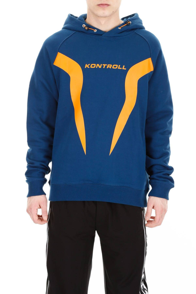 Pre-owned Kappa Ss19  Kontroll Abstract Flame Sweatshirt Xl In Blue