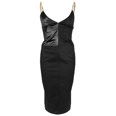 Pre-owned Rick Owens Aw20  "performa" Maillot Midi Dress 44 In Black