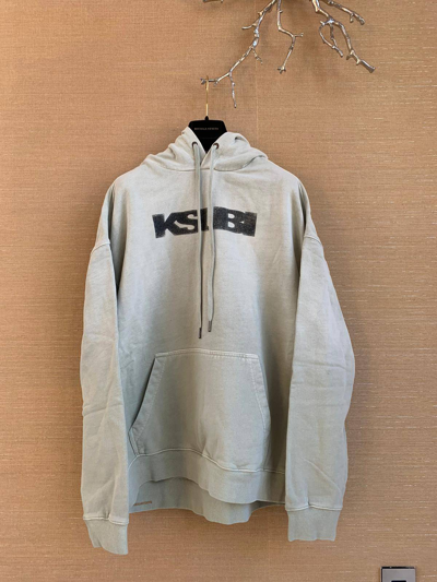 Pre-owned Ksubi Signs Of The Times Biggie Hoodie In Faded Green