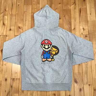 Pre-owned Bape X Nintendo Bape×nintendo Mario Milo Full Zip Hoodie