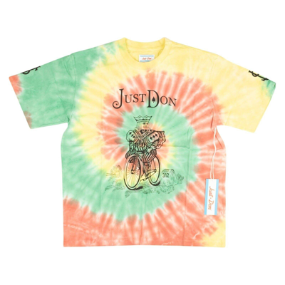 Pre-owned Just Don Kids' Multicolor Tie Dye King Dealer Short Sleeve T-shirt Size S