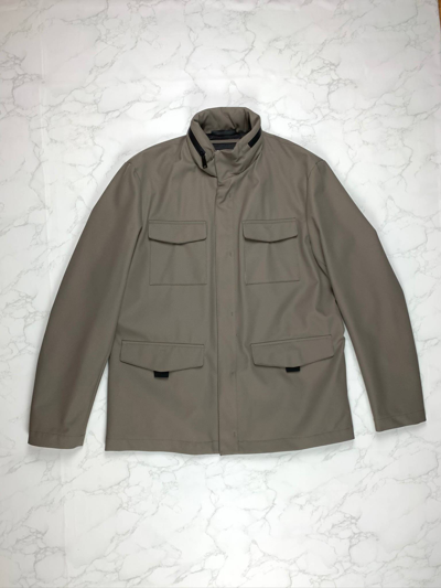 Pre-owned Emporio Armani Brown Cabin Coat Jacket In Dark Dust