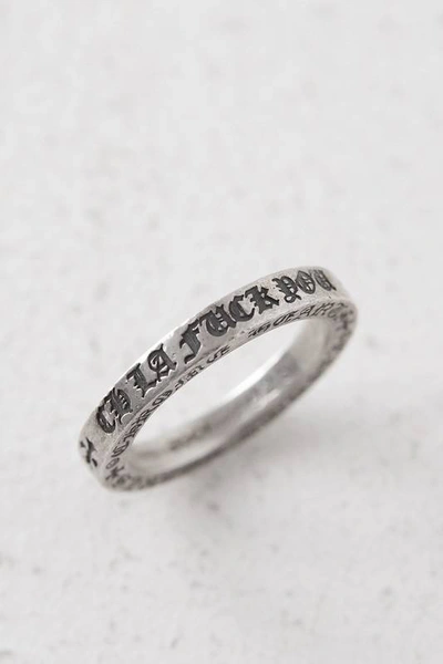 Pre-owned Chrome Hearts Ch L.a Fuck You Exclusive Ring Us 9 In