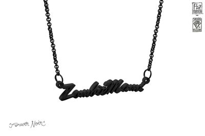 Pre-owned Flatbush Zombies Fbz Zombie Mami Necklace In Black