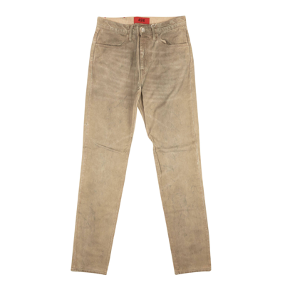 Pre-owned 424 On Fairfax Kids' New  Brown Logo Patch Skinny Jeans $490