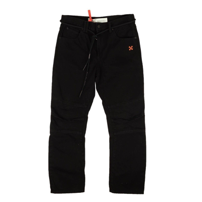 Pre-owned Off-white C/o Virgil Abloh Black Slim Asymmetrical Jeans 