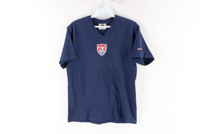 Pre-owned Nike X Vintage 90's Nike Womens Usa Soccer Team T-shirt Blue Usa