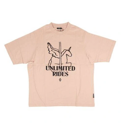 Pre-owned Marcelo Burlon County Of Milan Kids' Pink Short Sleeve Black Unicorn T-shirt Size Xs