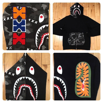 Pre-owned Bape × God Selection Xxx Shark Full Zip Hoodie In Black | ModeSens