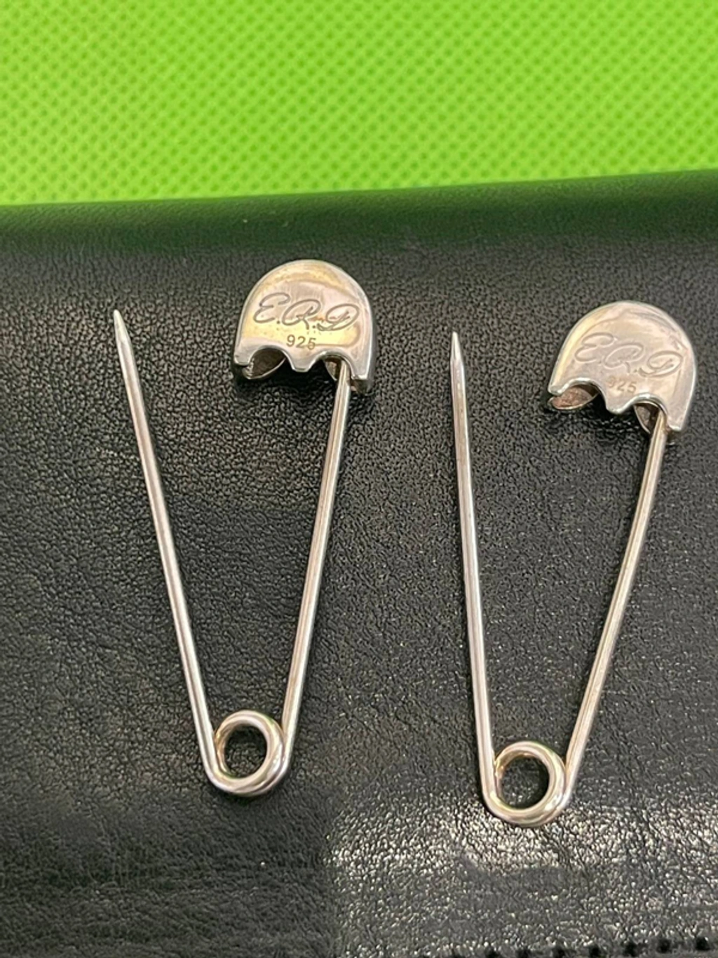 Pre-owned Enfants Riches Deprimes Erd Set 2 Silver Saftey Pin