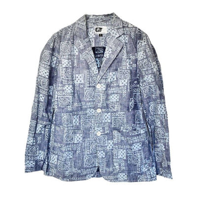 Pre-owned Engineered Garments /graphic Jacket/17643 - 0105 120 In Blue