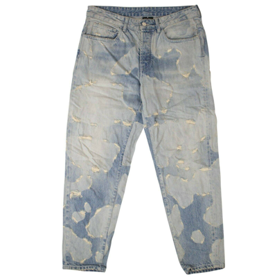 Pre-owned Marcelo Burlon County Of Milan Kids' Blue Denim Distressed Jean Pants Size 28