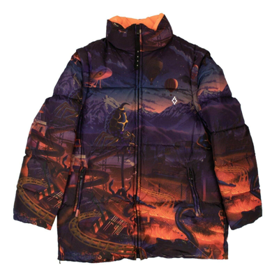 Pre-owned Marcelo Burlon County Of Milan Purple Down 'all Over Fantasy' Puffer Jacket Size Xs