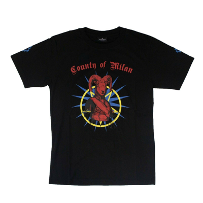 Pre-owned Marcelo Burlon County Of Milan Black Cotton Red Goat T-shirt Size Xxs