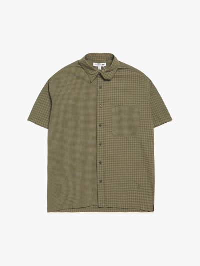 Pre-owned Jw Anderson Uniqlo Collaboration Khaki Green Checked Shortsleeved Shirt