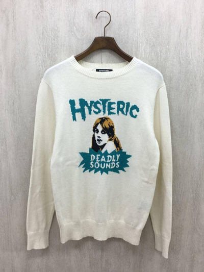 Pre-owned Hysteric Glamour Hysteric Woman "deadly Sounds" Knit Sweater In White