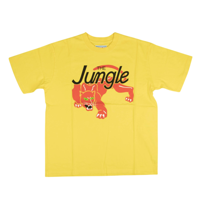 Pre-owned Just Don Kids' Yellow Short Sleeve The Jungle T-shirt Size S