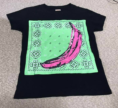 Pre-owned Kapital Banana Bandana Short Sleeve T-shirt Black 1
