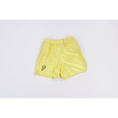 Pre-owned Vintage Kids' Nos  90's Reusch Padded Soccer Shorts Goalie Nylon In Yellow