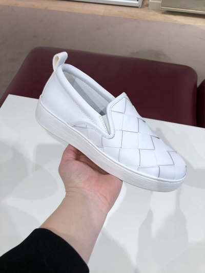 Pre-owned Bottega Veneta Slip On Shoes In White