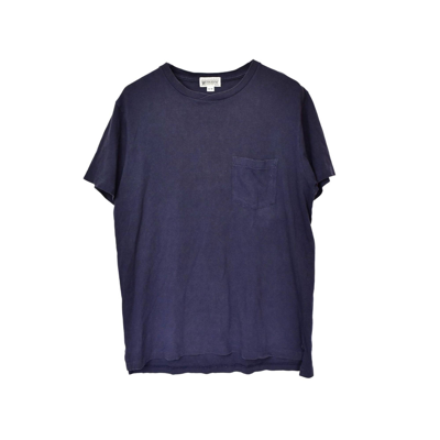 Pre-owned Engineered Garments /work Pocket T-shirt/20829 - 0328 53 In Navy