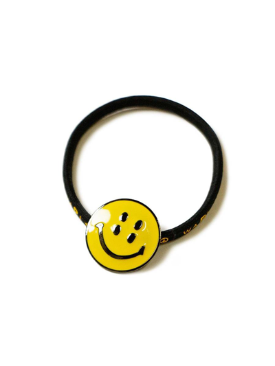 Pre-owned Kapital Kids' Rain Smiley Concho Hair Band In Black
