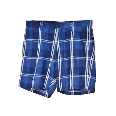 Pre-owned Kuro /check Slacks Shorts/24684 - 0573 60 In Blue