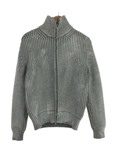 2004AW ここのえ期 Martin Margiela ラメ ZIP knit Pre-owned Maison Margiela Paint Ribbed Zip Knit Sweater In Grey