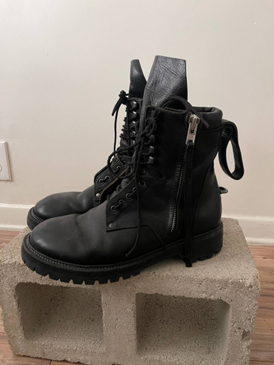 Pre-owned Rick Owens Ss16 Cyclops Goodyear Combat Boots In Pre-owned Rick Owens Ss16 Cyclops Goodyear Combat Boots In