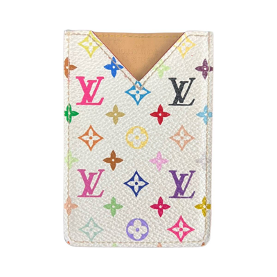 Pre-owned Louis Vuitton X Takashi Murakami Louis Vuitton Multicolor Monogram Card Holder In White