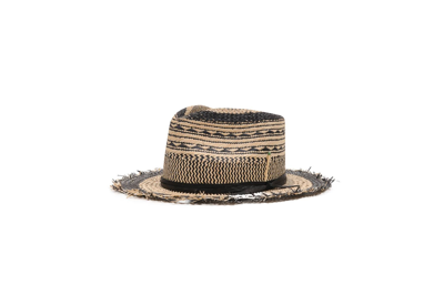 Pre-owned Nick Fouquet Palermo Straw Hat Size 7 1/2 60 Black  display picture 2