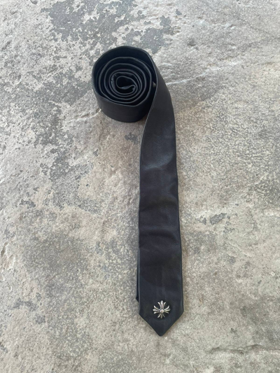 Pre-owned Chrome Hearts Leather Tie In Black | ModeSens