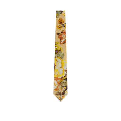 Pre-owned Louis Vuitton Lv Bouquet Tie In Yellow
