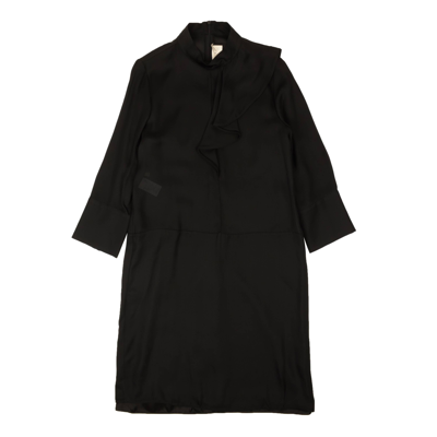Pre-owned Marni Nwt  Black Silk Long Sleeve Dress Size 2/38 $1020