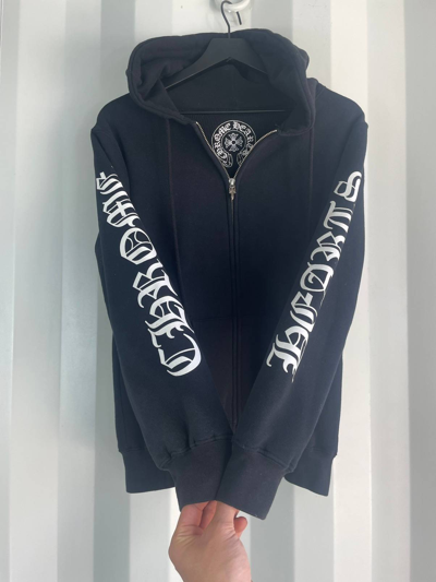 Pre-owned Chrome Hearts X Vintage Thermal Fuck You Zip Hoodie In