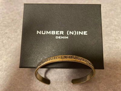 アクセサリー 07SS Number (n)ine Double leather bangle Pre-owned Number N Ine Number (n)ine Musical Notes Pattern Bangle