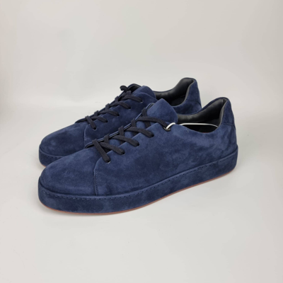Pre-owned Loro Piana Nuages Blue Suede Sneakers New Size 44
