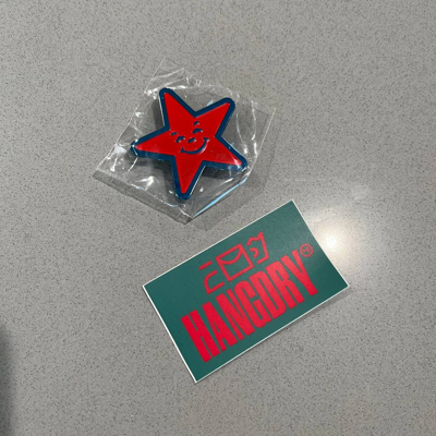 Pre-owned Asspizza Star Pin Metal Carl's Jr. Hardee's In Multicolor